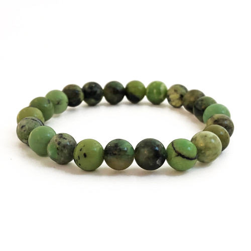 Chrysoprase Crystal 8mm Bead Bracelet